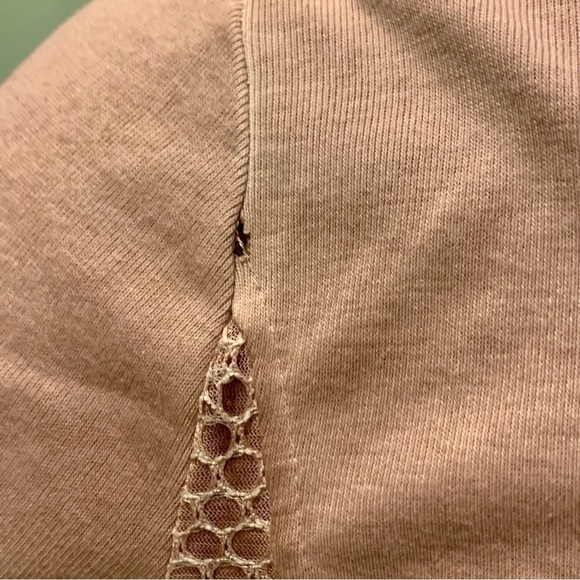 Renaissance Style Top Sz XL Festival Blush Nude Color Crocheted Long Sleeves NEW - Picture 14 of 14